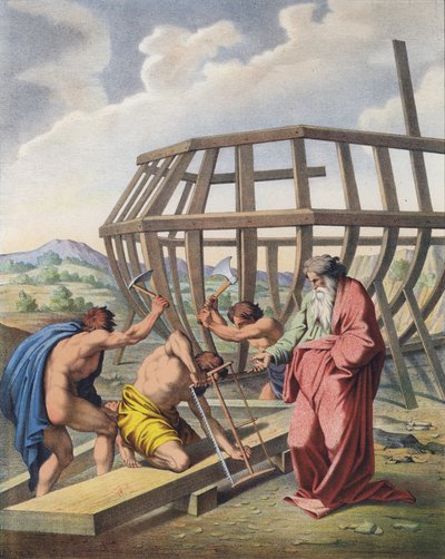 ノアは箱舟の建物を監督 作： Raffaello Sanzio Raphael